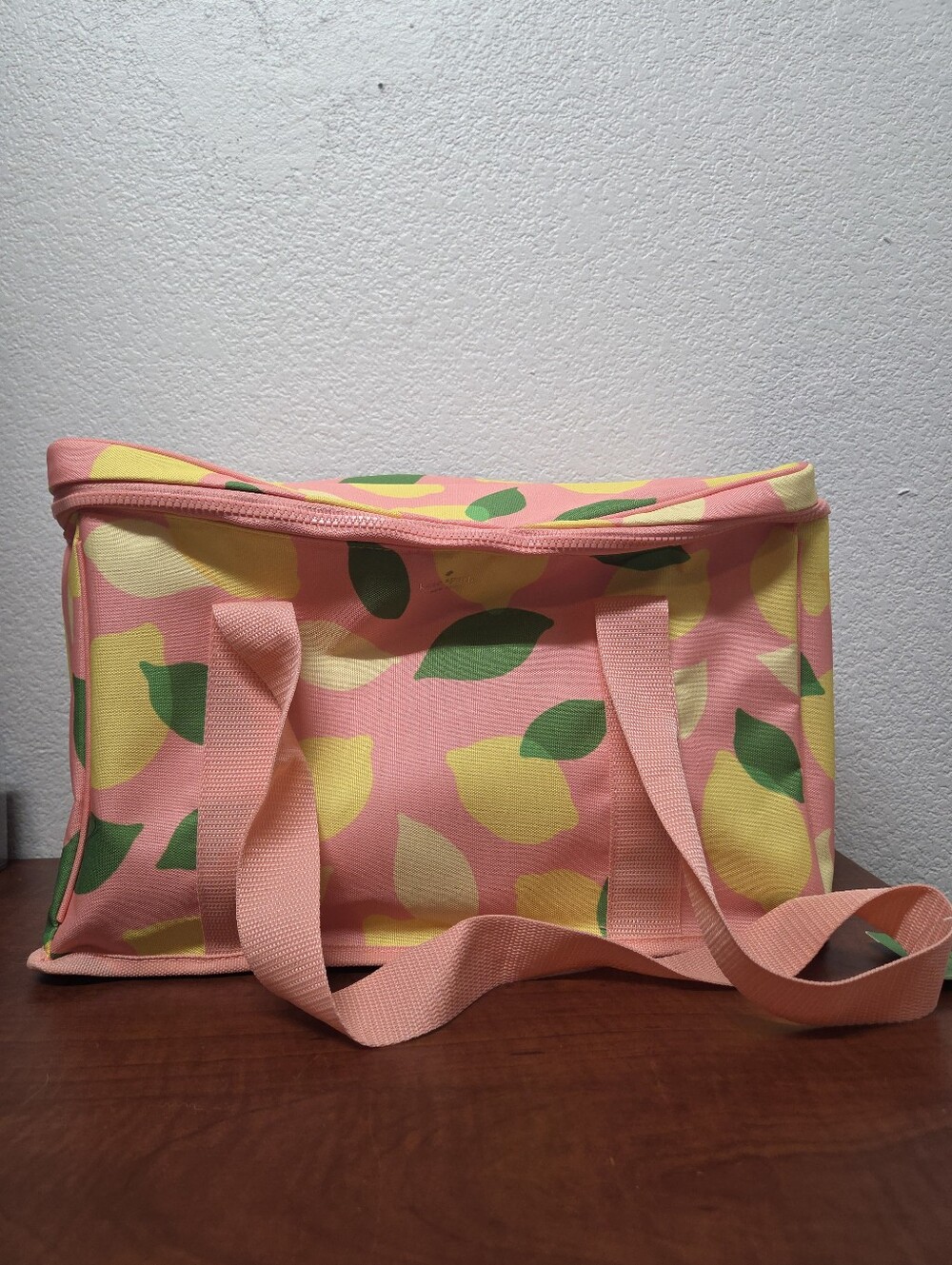 Kate Spade Pink Lemon Print Cooler Bag Nwt